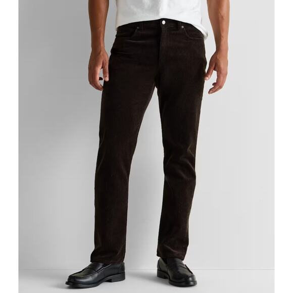 Quince NWT Orgaxnic Stretch Corduroy Pants Espresso Brown 31x32 90s Christmas - Picture 3 of 13